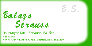 balazs strauss business card