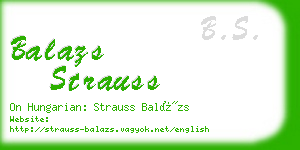 balazs strauss business card